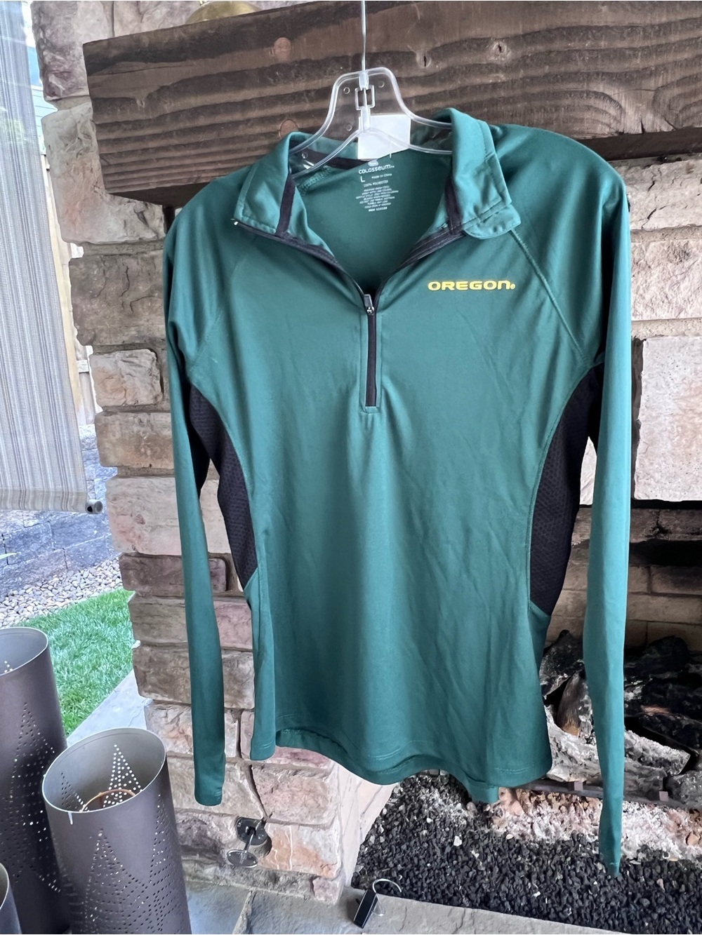 Green Oregon Ducks Quarter-Zip Women's Performance Top Large